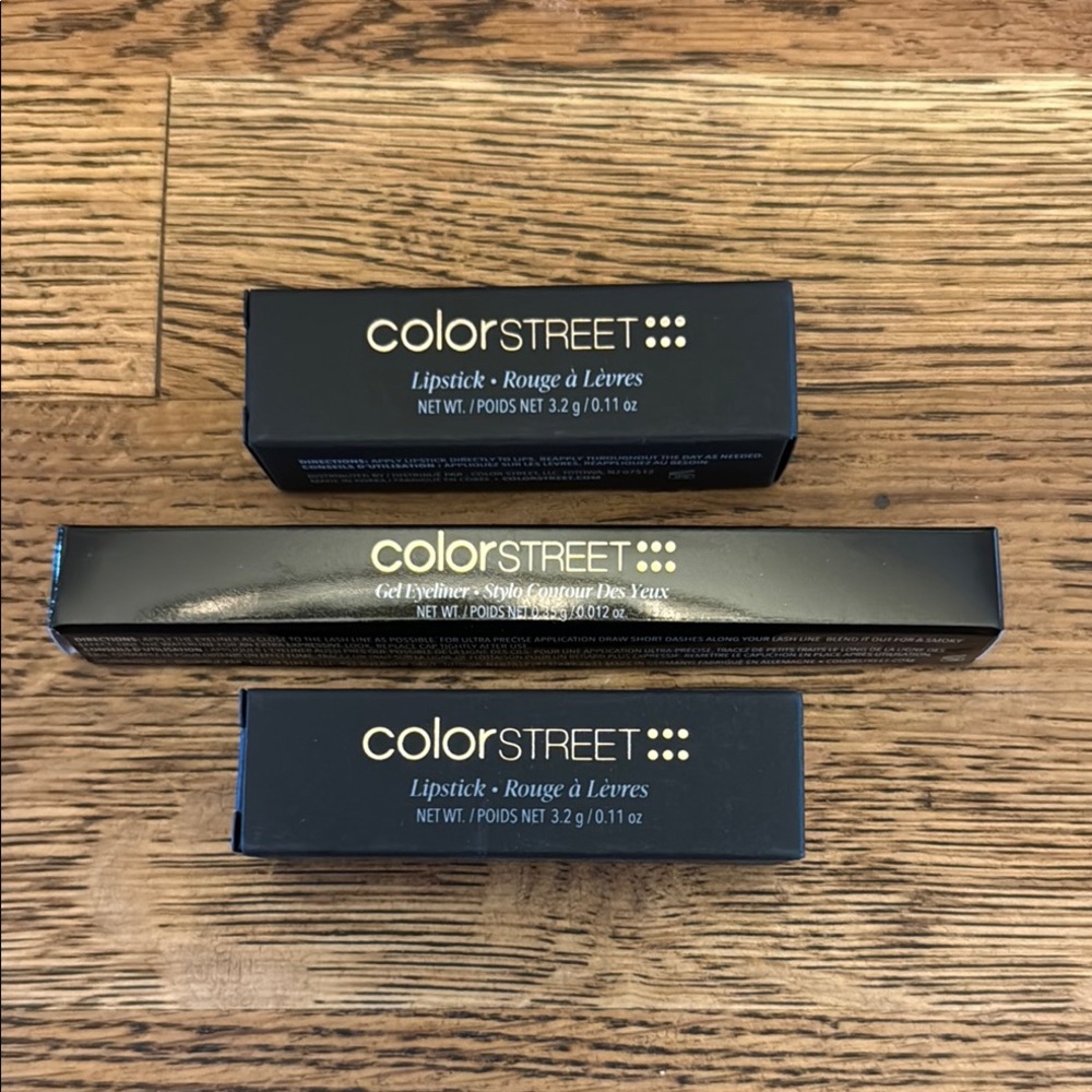 Color Street Lipstick and Eyeliner Trio